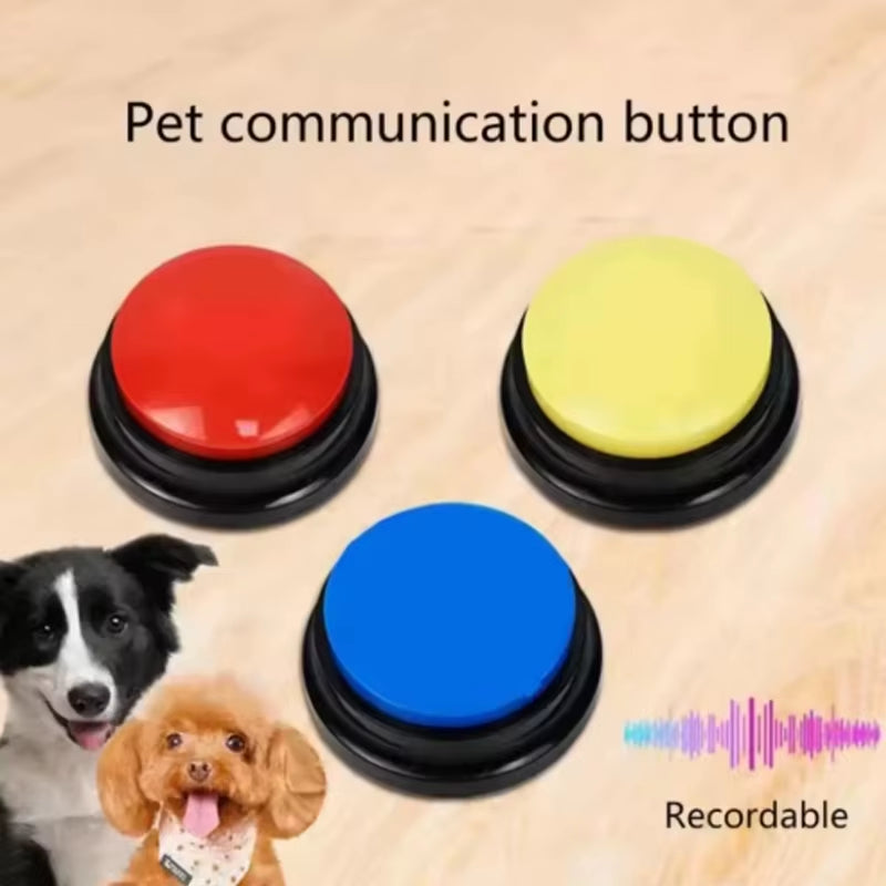 Hot Dog Communication Buttons Voice Recording Button for Pet Training 30 Second Record Playback Funny Gift for Talking