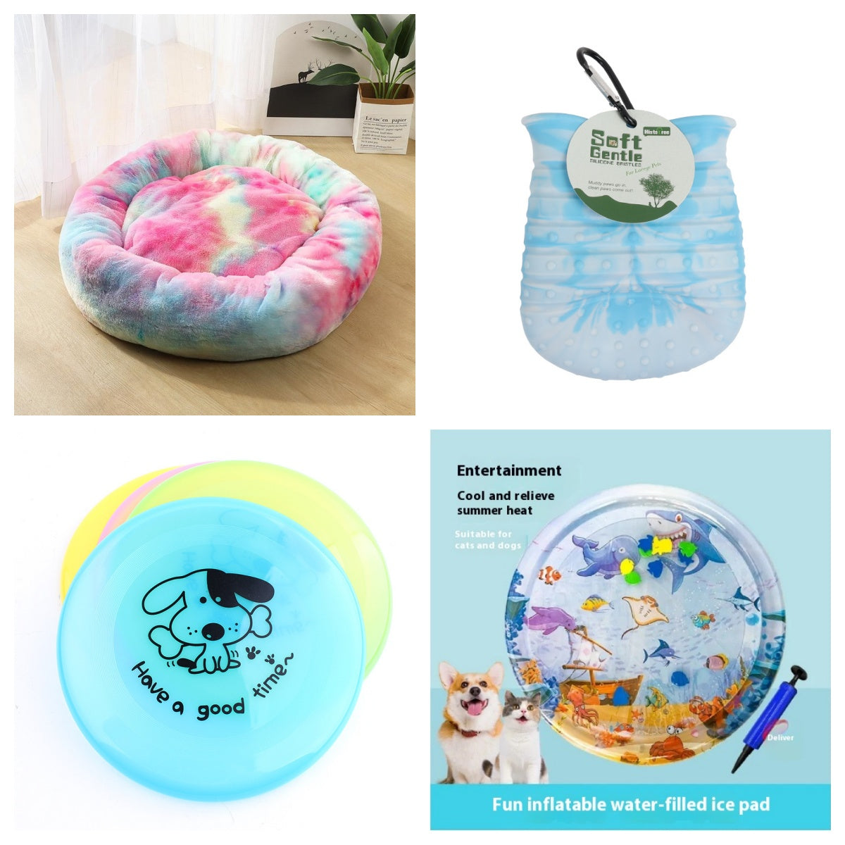 Silicone Flying Saucer Funny Pets Dog Cat Toy Dog Game Flying Discs Resistant Chew Puppy Training Interactive Pet Supplies