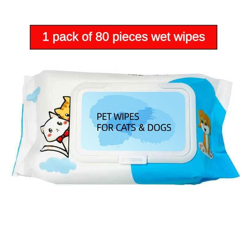 Dog Cat Pet Wet Wipes for Paws and Butt, Earseyes Plant-Based Pet Wipes, Unscented Dogwipes, Cleaning Deodorizing, Paw Wipes Fordogs Cats Pets