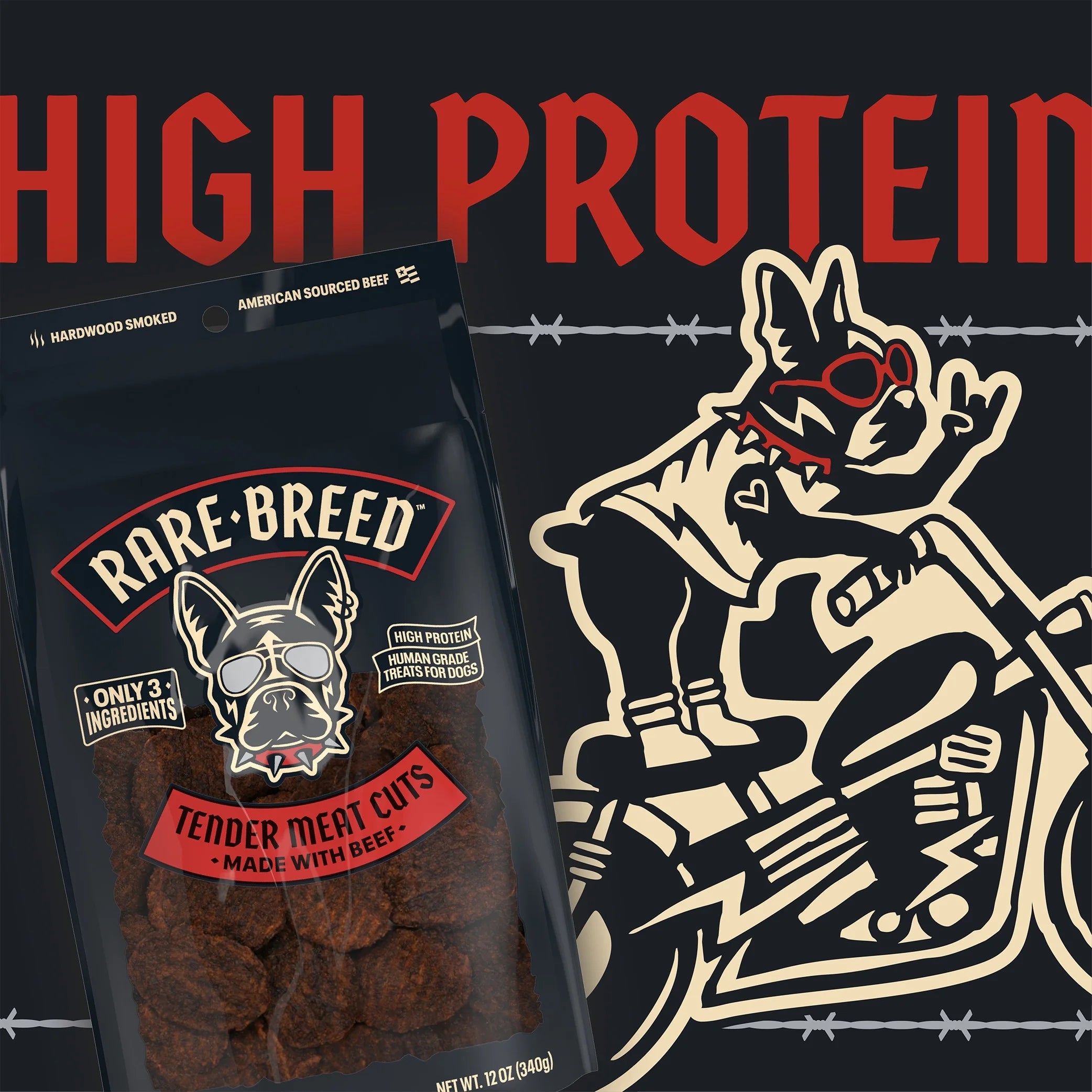 Pet Treats, Tender Meat Cuts, Made with Beef, 12 Ounce Dog Treats