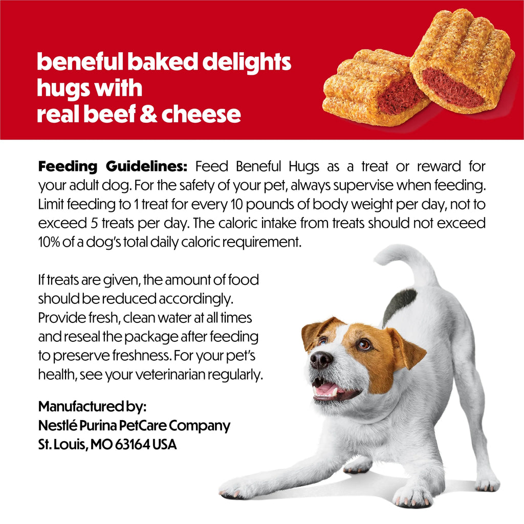 Purina  Baked Delights Hugs with Real Beef and Cheese Oven Baked Dog Treats, 19.5 Oz Pouch