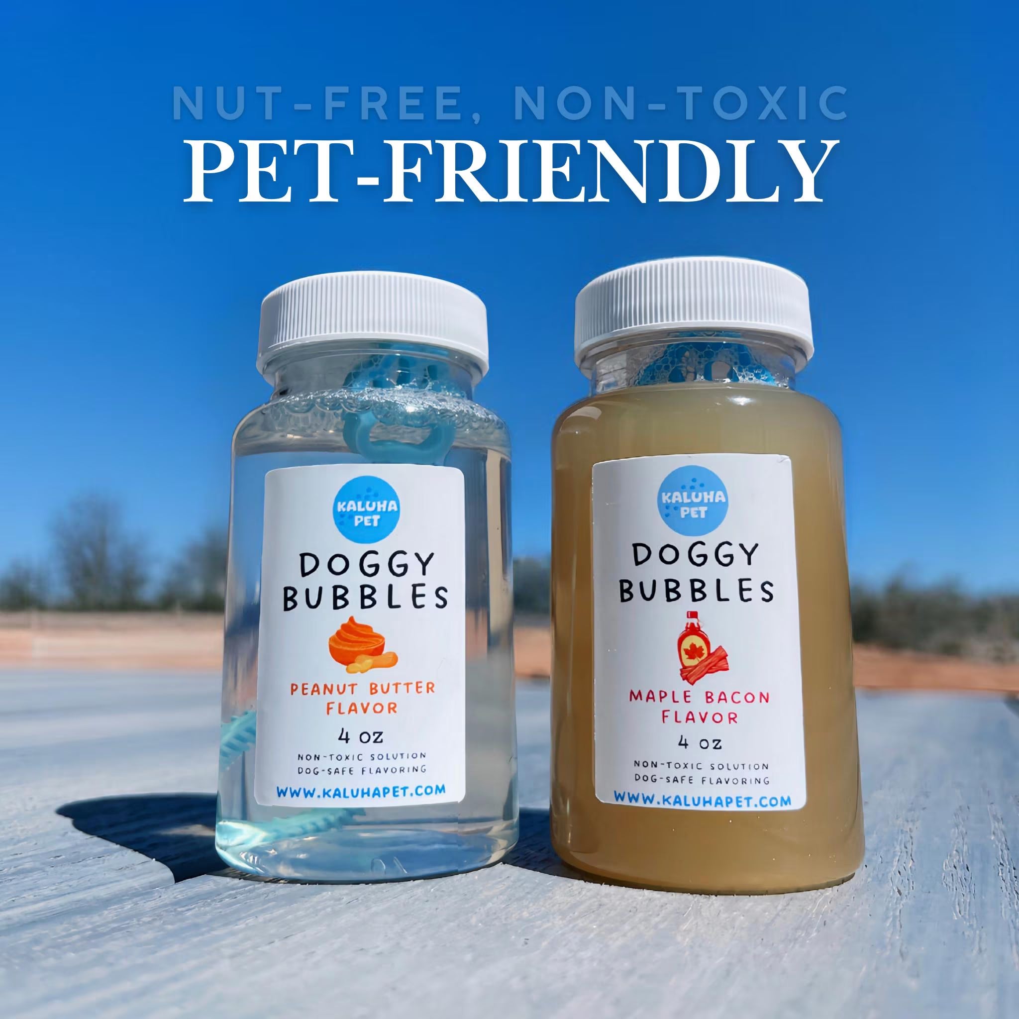 Dog Bubbles Scented & Flavored for Pets | Non-Toxic Solution, 4 Ounce and 8 Ounce