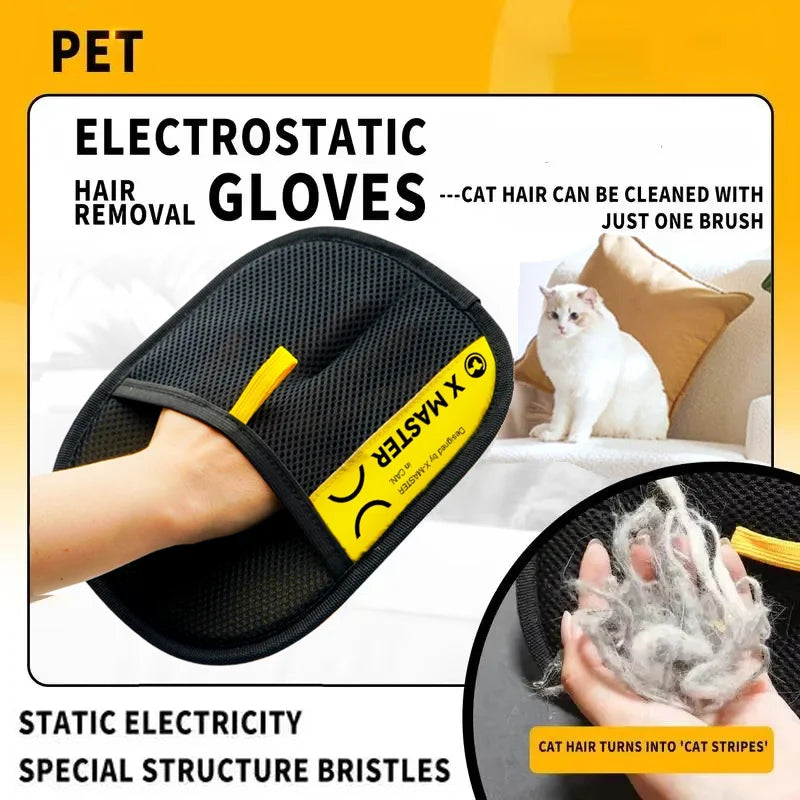 Electrostatic Pet Hair Removal Gloves for Cats Dogs