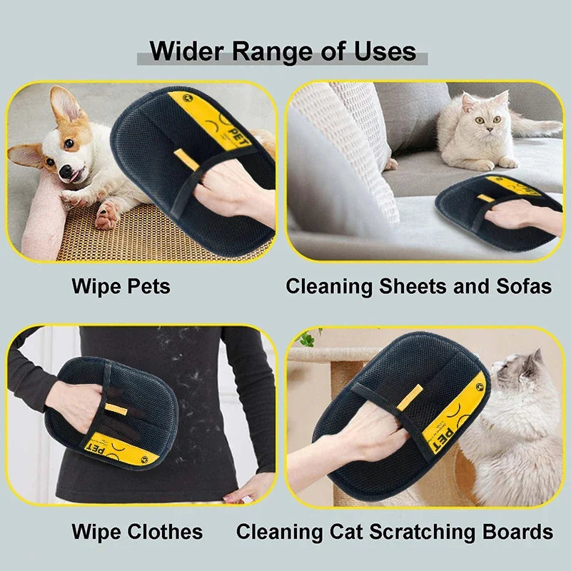 Electrostatic Pet Hair Removal Gloves for Cats Dogs