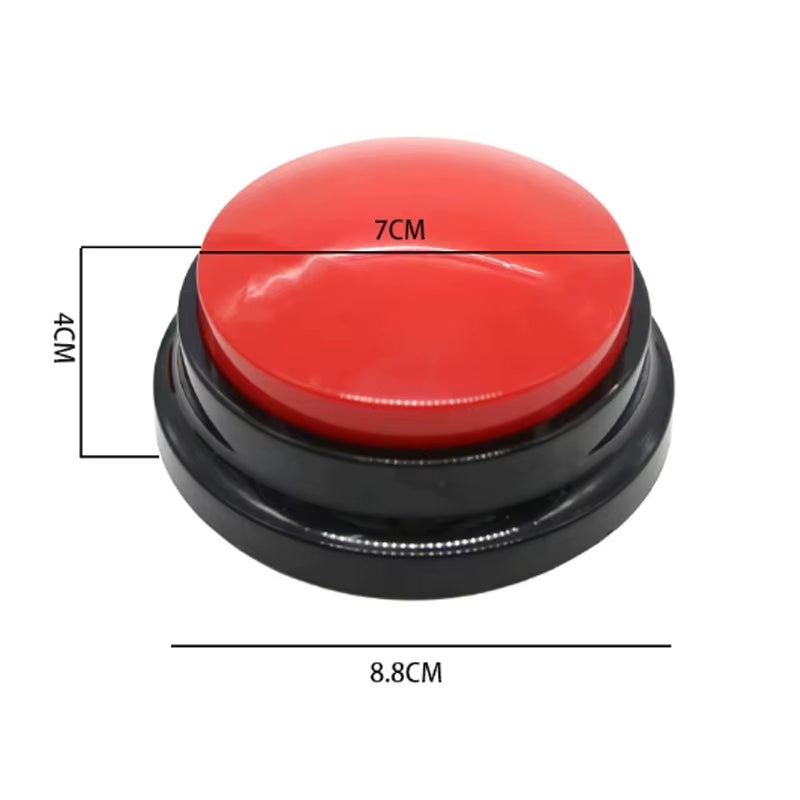 Hot Dog Communication Buttons Voice Recording Button for Pet Training 30 Second Record Playback Funny Gift for Talking
