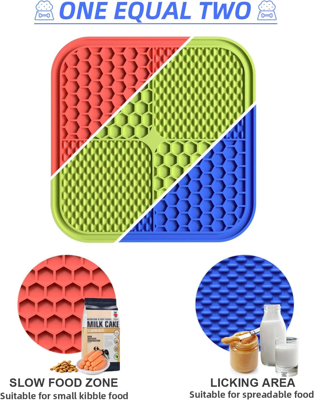Ultimate Lick Mat Set for Dogs & Cats - Pack of 3 Slow Feeders to Combat Boredom & Anxiety, Perfect for Treats, Yogurt, and Peanut Butter