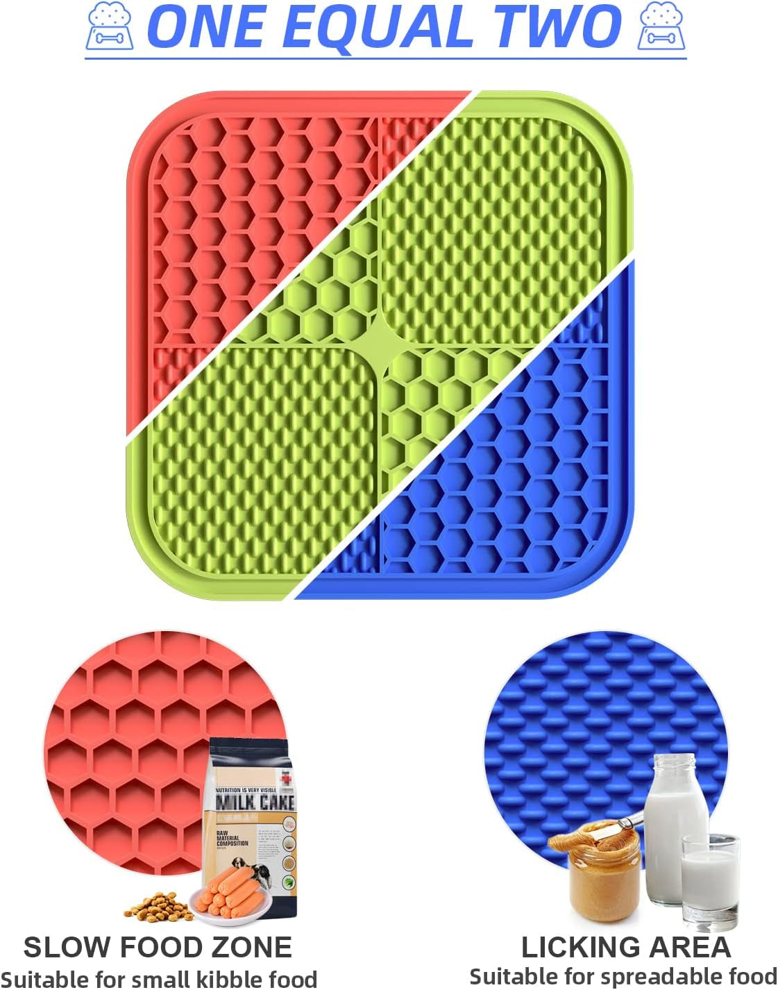 Ultimate Lick Mat Set for Dogs & Cats - Pack of 3 Slow Feeders to Combat Boredom & Anxiety, Perfect for Treats, Yogurt, and Peanut Butter