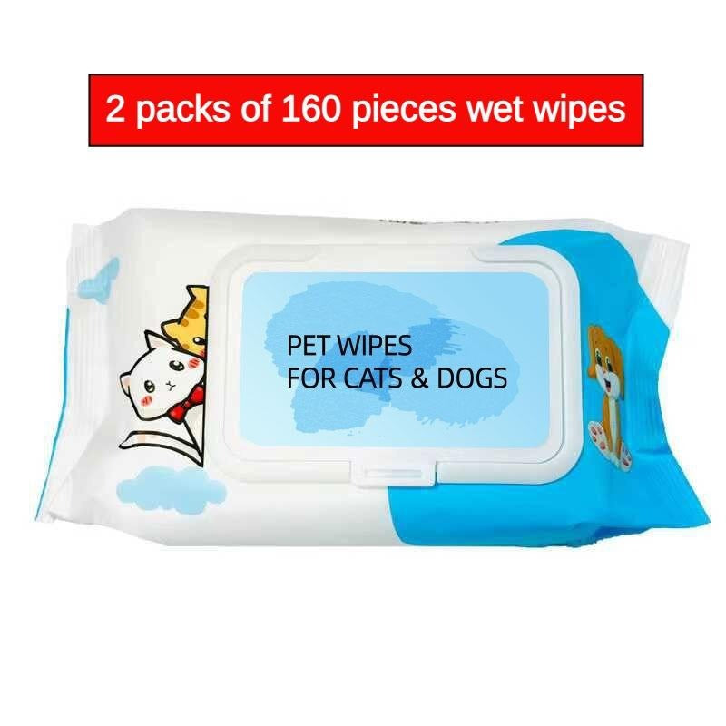 Dog Cat Pet Wet Wipes for Paws and Butt, Earseyes Plant-Based Pet Wipes, Unscented Dogwipes, Cleaning Deodorizing, Paw Wipes Fordogs Cats Pets