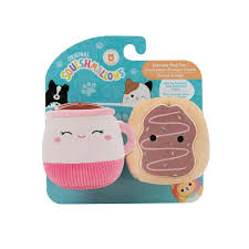Original Squishmallows | 2-Pack Emery Latte and Deja Donut Dog Toys